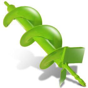 Jayzod upgraded garden auger 4x16 double-blade for quick soil removal in holes.