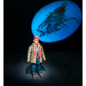 Jazwares Stranger Things HIC Flashlight projection disc displays two show scenes on a wall