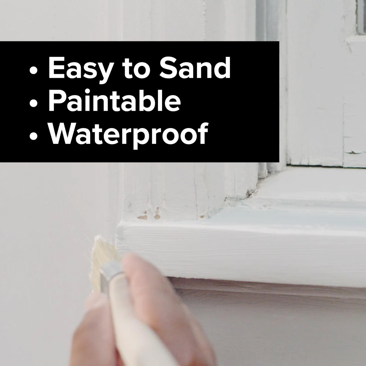 J-B Weld Putty is sandable and paintable for seamless finishes.