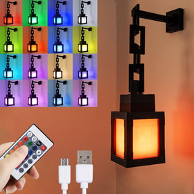 JBEIY Pixelated Lantern Night Light with 16 colors for versatile ambiance