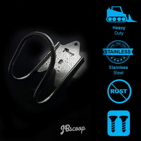 JBscoop rust-proof hose holder withstands outdoor conditions.