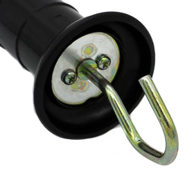 JBTOZIUY insulated plastic gate handle in black highlighting secure grip