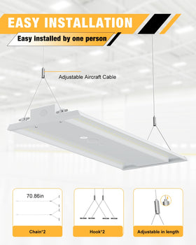 JC-LGL LED High Bay 5000K beam close up across work areas