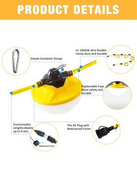JC-LGL LED string light hook design enabling easy hanging and placement