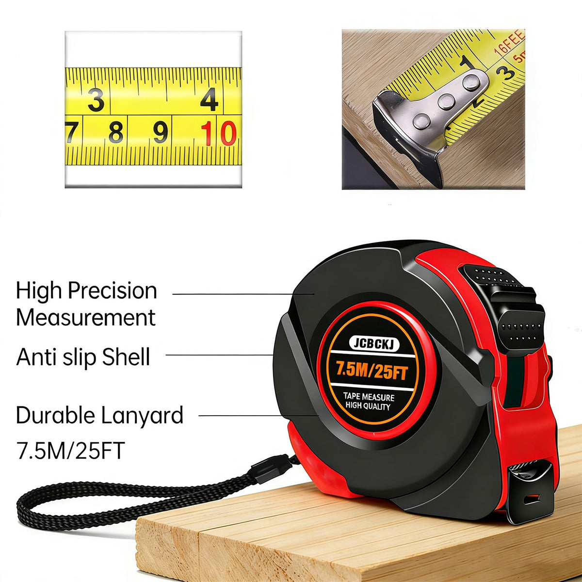 JCBCKJ ABS shell delivers durable, drop-resistant protection for daily use.