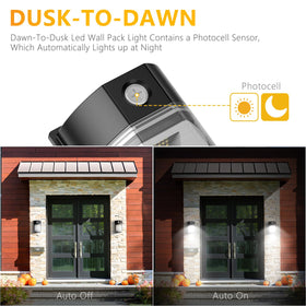 JC-LGL dusk-to-dawn sensor activation enables hands-free night lighting near entrances.