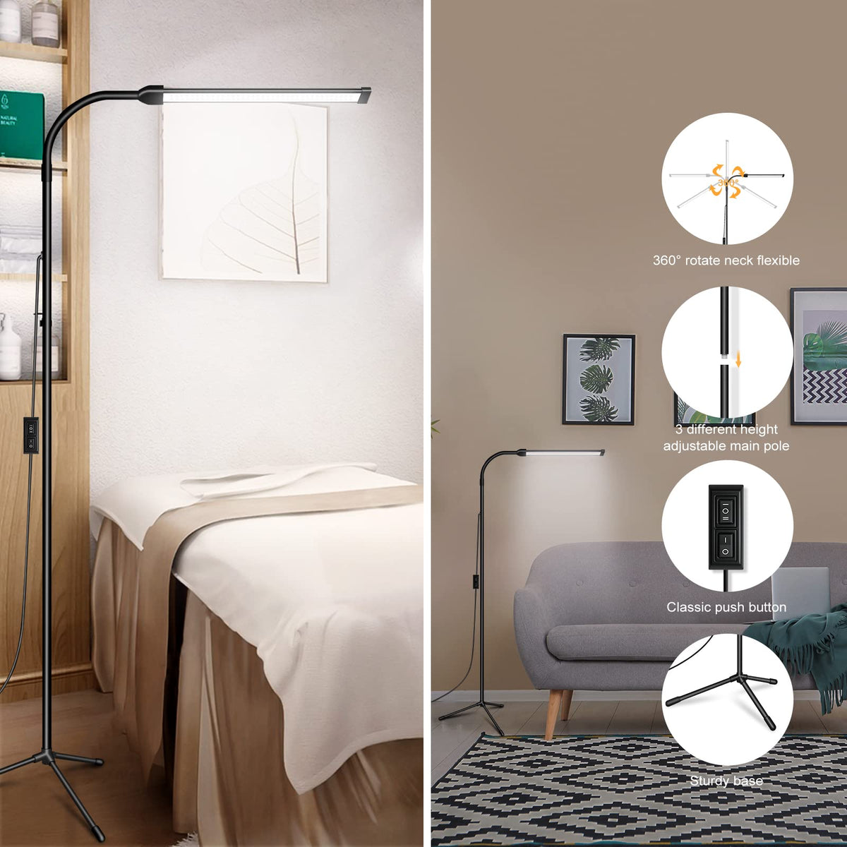 JCOTTON adjustable gooseneck lets you position light precisely
