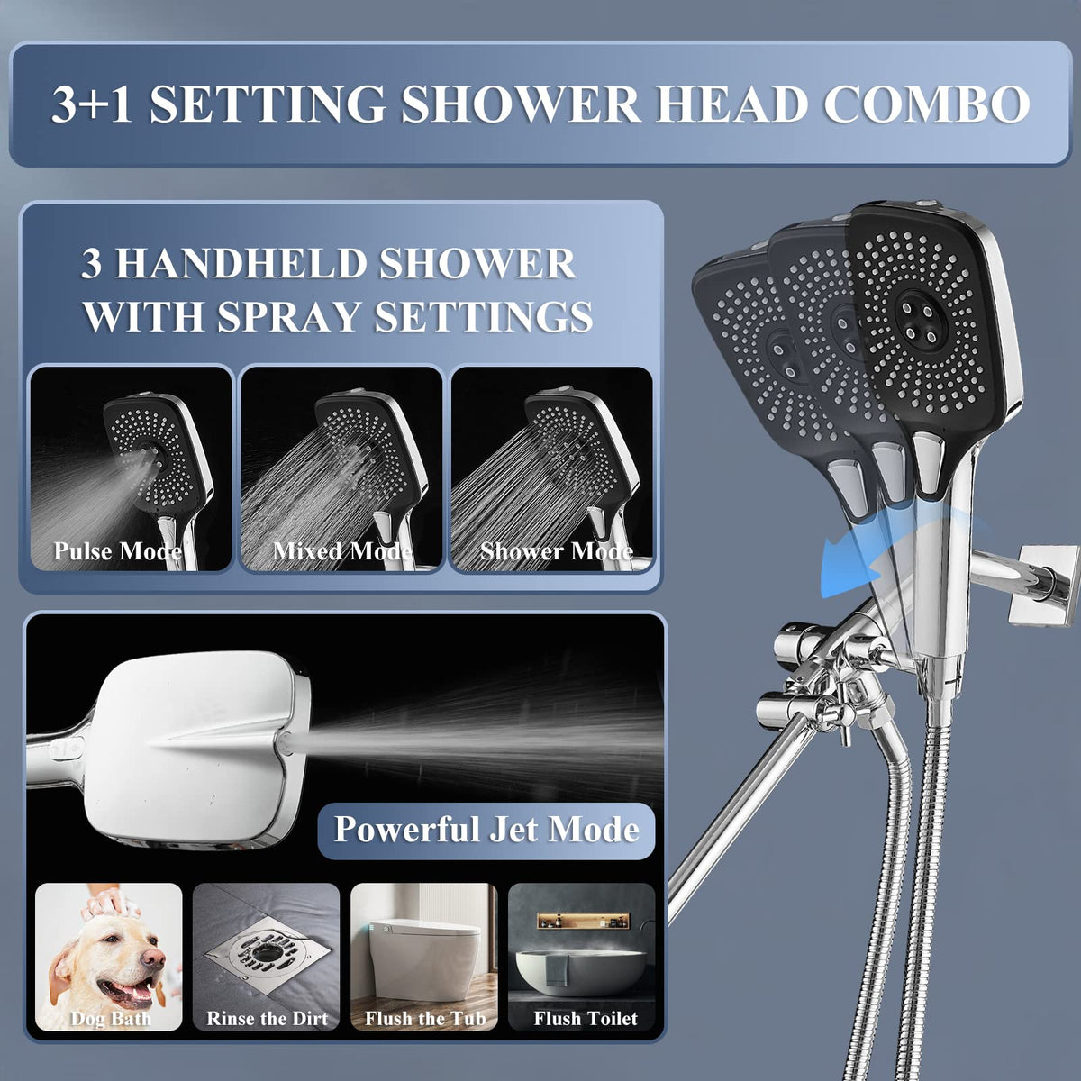 Jcrob high pressure flow supports powerful showers for thorough rinsing