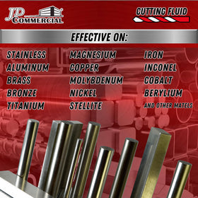 JD Commercial cutting fluid tool-life extension supports longer tools and sharper edges.