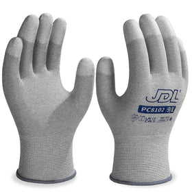 JDL ESD gloves with carbon fiber palm for anti-static protection.