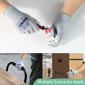 JDL ESD gloves are lightweight and breathable for comfort.