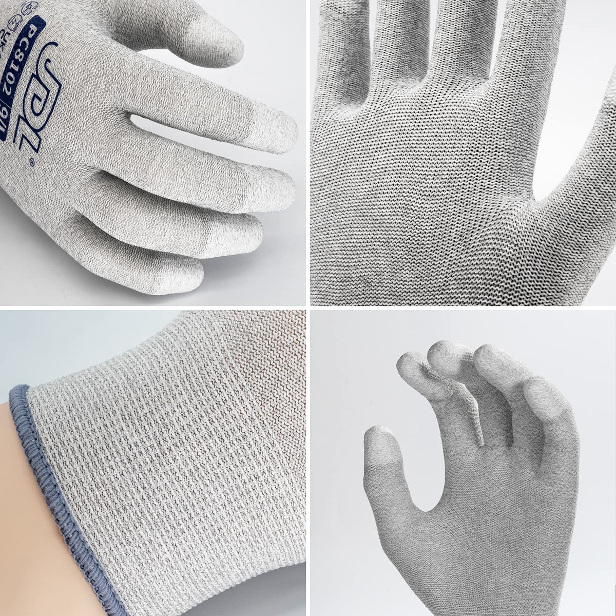 JDL ESD gloves polyurethane fingertip shows superior grip.
