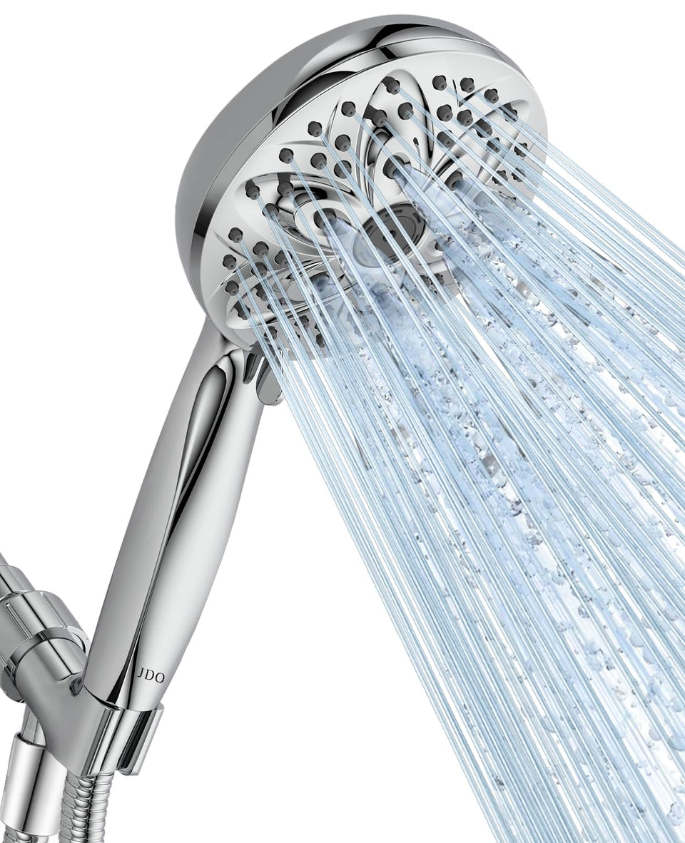 JDO 6-setting shower head panel offers versatile spray options for a refreshing bath.