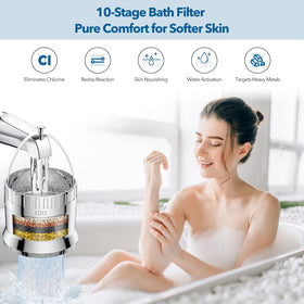 JDO bath filter universal fit installation fits most US faucets without tools.