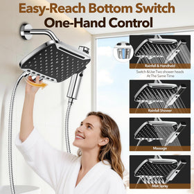 JDO compact minimalist design fits small bathrooms without sacrificing dual spray.
