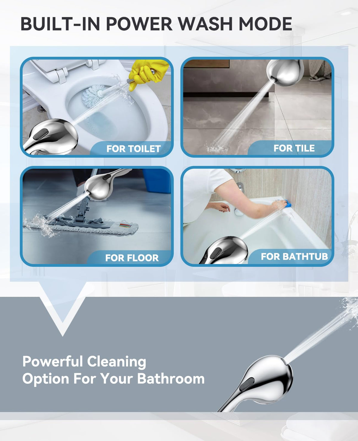 JDO 71-inch hose extends reach for easier rinsing and cleaning