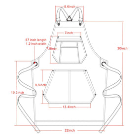 Jeanerlor apron double-layer grommets enhance stability in busy environments.