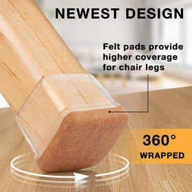 Jeaoouu 360-degree felt bottom design for smooth floor movement