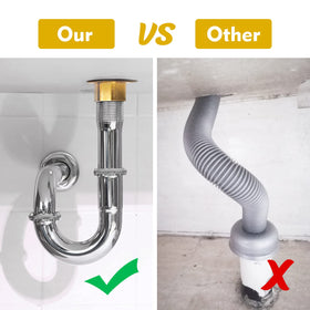 JEAPHA P-Trap with reducing washer included ensures tight, secure pipe seals