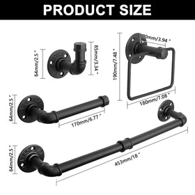 Jeasor industrial towel bar 18 inches offers accessible towel storage with modern look.