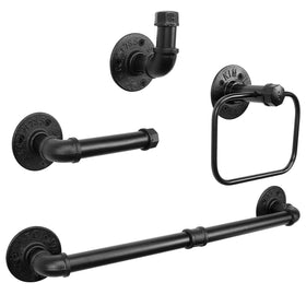 Jeasor industrial towel ring in 18-inch size keeps towels tidy on a stylish wall mount.