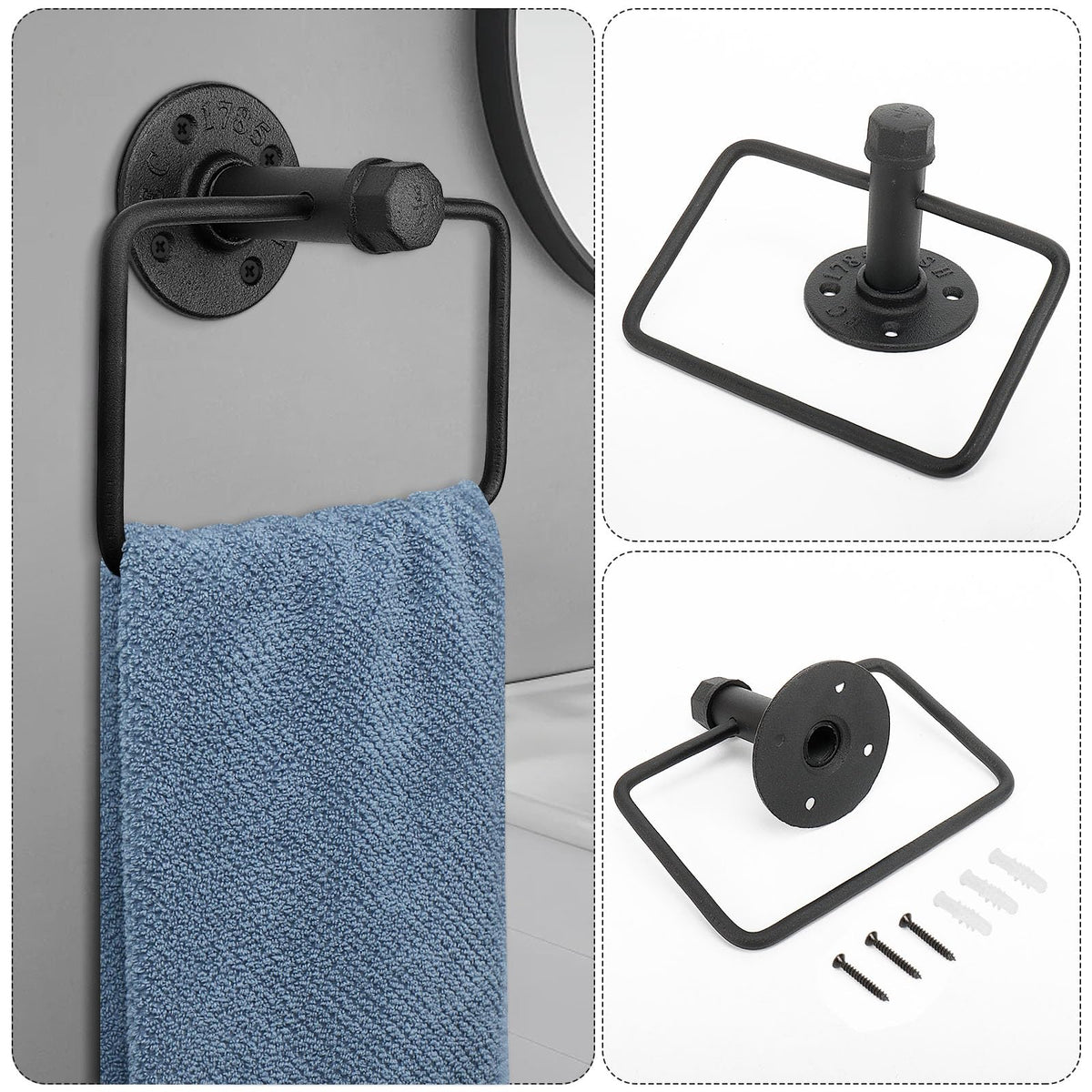 Jeasor robe hook provides convenient hanging space for robes and towels.