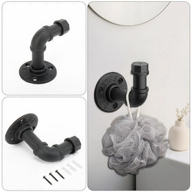Jeasor towel ring close-up highlights the black frosted finish and smooth edge.