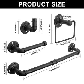 Jeasor black wall-mount brackets emphasize retro industrial style and durability.