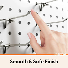 JEAWIWI pegboard hooks office organization for supplies within reach.