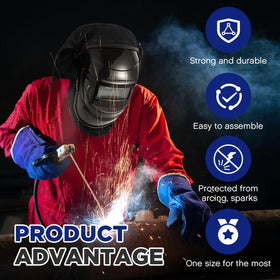 Jecery welding helmet bib with press fit seal for secure comfort