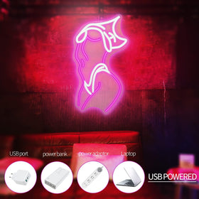 JEDAEMEN wall-mount neon sign kit includes easy mounting hardware.