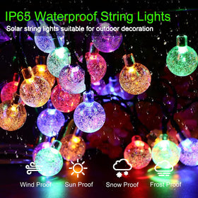 Jedavai Solar String Lights are waterproof for durable outdoor use in any weather.