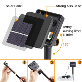 Jedavai waterproof solar panel lights endure rain and mist during outdoor gatherings