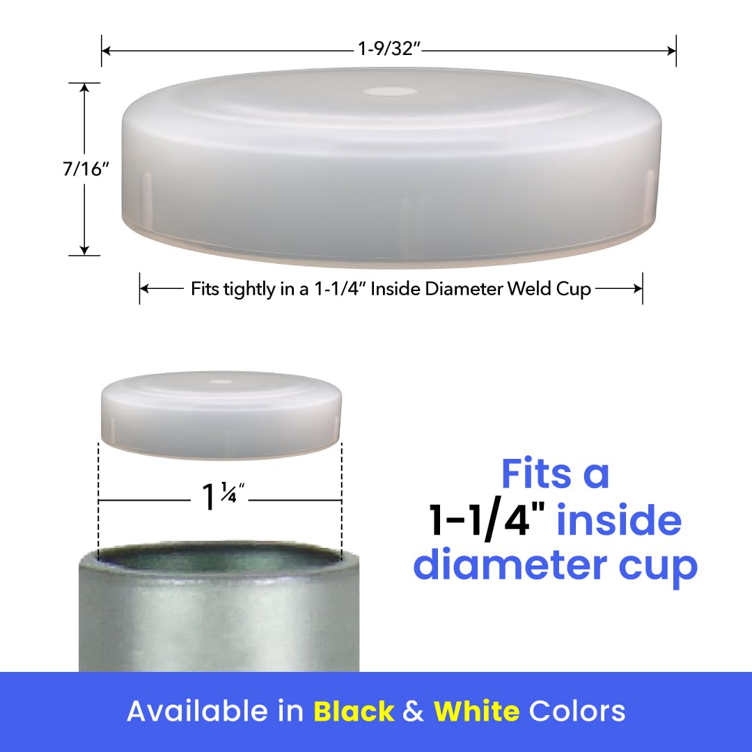 Jejavu deluxe chair leg cap white round provides easy installation and protection.
