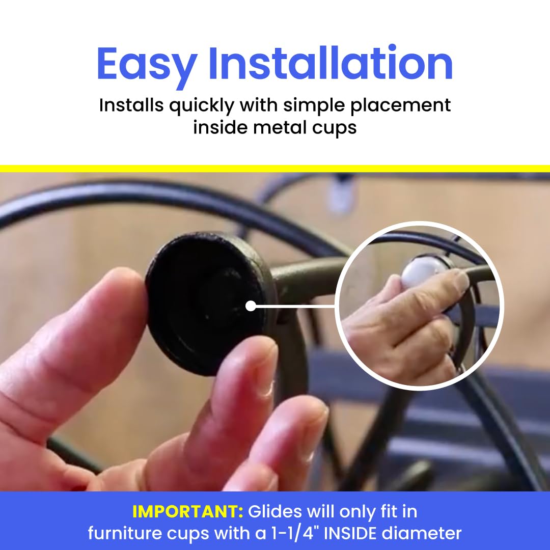 Jejavu easy-install chair glide white facilitates quick setup.