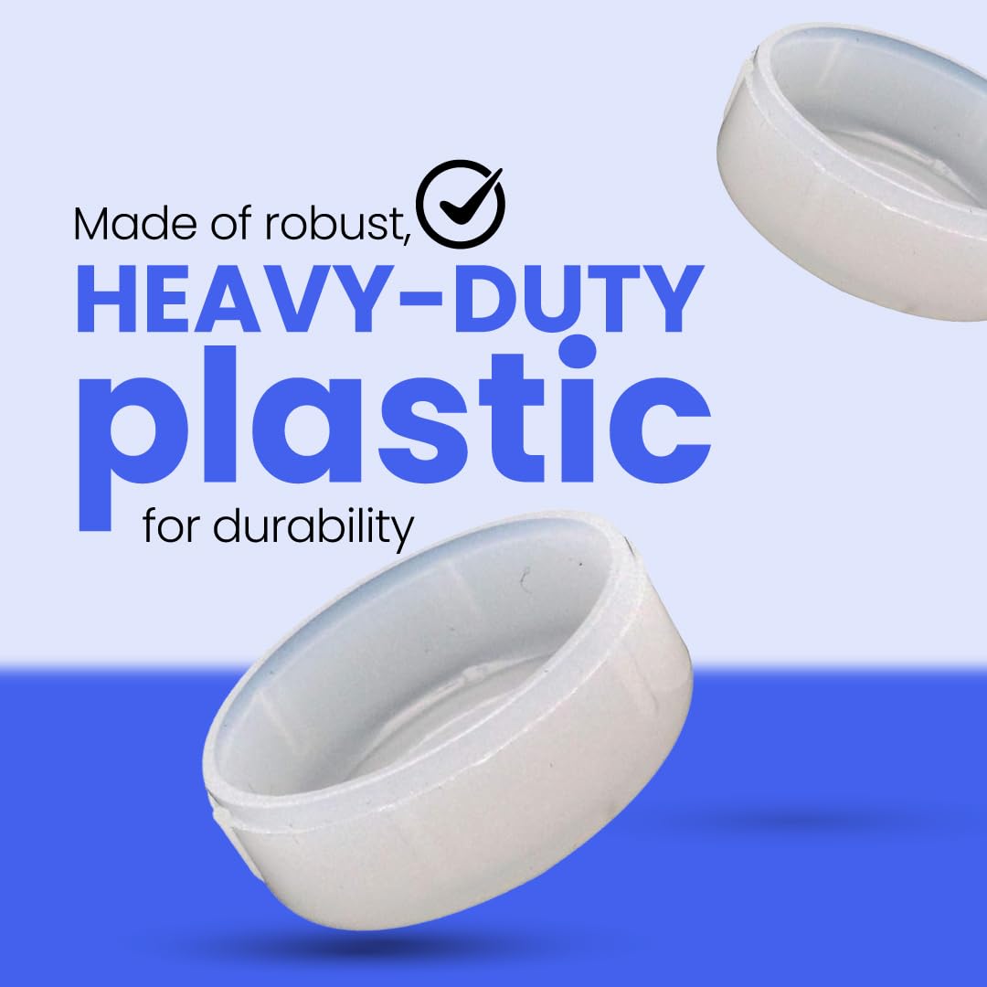 Jejavu 25-pack outdoor patio glides for white-chair protection.