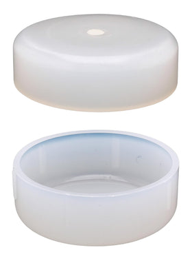 Jejavu wrought-iron chair glide white round reduces movement noise on outdoor surfaces.