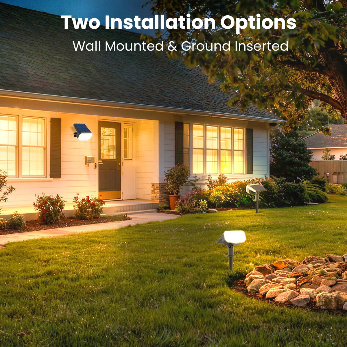 JEJOT outdoor IP65 lights feature durable ABS shell for rain-ready performance