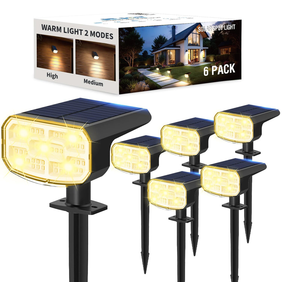 JEJOT solar lights outdoor warm-light glow for inviting garden ambiance