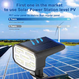 JEJOT solar lights wall-mount configuration delivering downward-focused lighting for entrances.