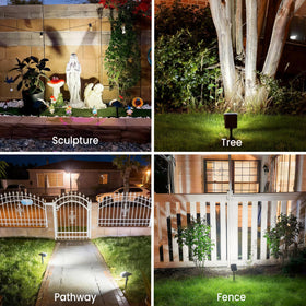 JEJOT solar spotlights close-up shows efficient cells for reliable operation