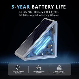 JEJOT solar step lights with warm white 3000K glow set cozy outdoor ambiance.