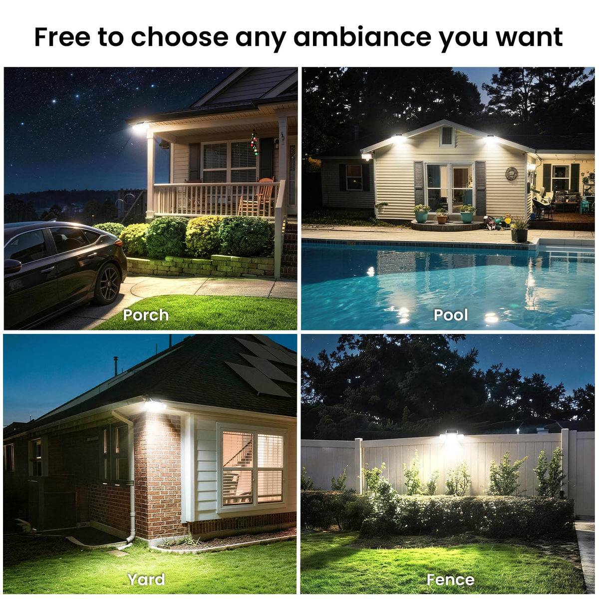 JEJOT IP65 waterproof design withstands rain and snow for year-round security