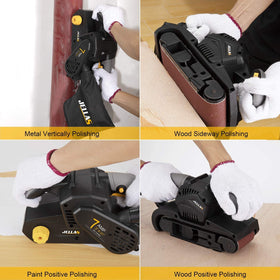 Extended 10 ft power cord provides flexible reach on large projects.