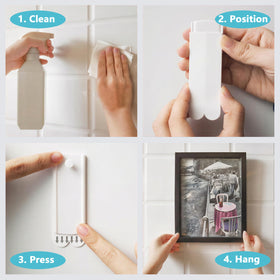 Jellysub no-tools hanging kit for fast frame placement.