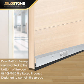 JELOSTONE 36 inch outswing door sweep mounted on exterior door