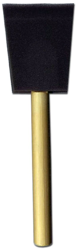 Jen Manufacturing 2in poly foam brush with wood handle closeup for smooth, even coating