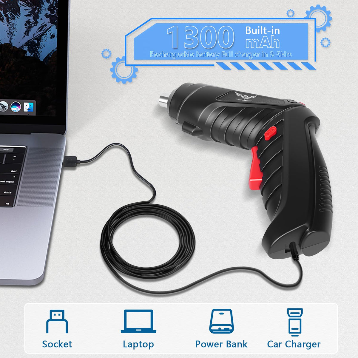 JENABOM ergonomic grip reduces fatigue during longer jobs.