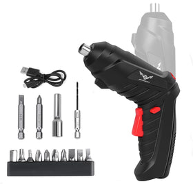 JENABOM 16-in-1 electric screwdriver front view with LED for precision.