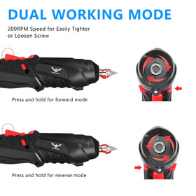 JENABOM LED-lighted head guides screws in dim spaces.